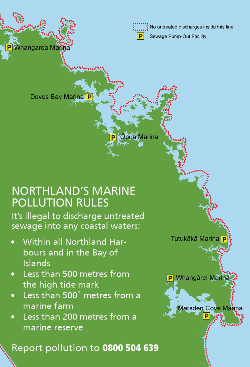 marine pollution bay of islands